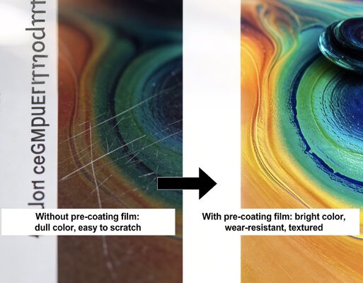رولی از فیلم لامینی کننده ی جیوه ای قابل تجزیه با چسب حرارتی برای استفاده حرفه ای