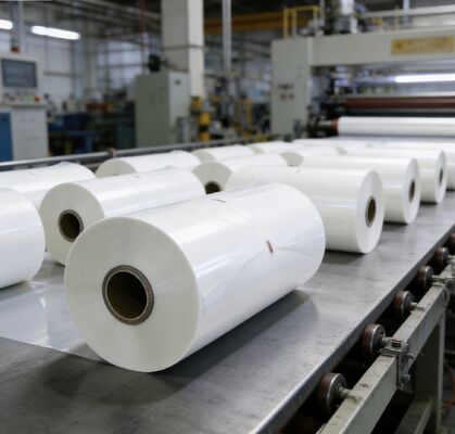 فیلم لایه بندی حرارتی ضد رطوبت PET با چسب فعال شده با گرما و پایان درخشان برای بسته بندی