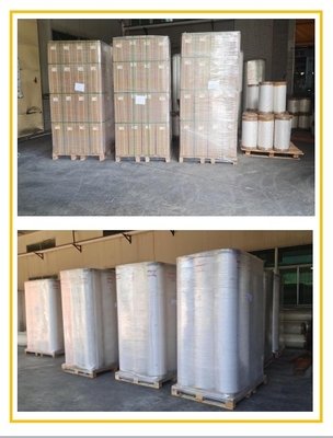 فیلمی لامنهای ترمیکی نرم و درخشان PET برای جعبه های شراب نمایشگاه های تجاری عکس مواد PVC
