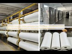 فیلم لمینیت مات اکستروژن چندگانه سازگار با جوهرهای چاپ مختلف، طول متغیر، ایده آل برای صنعت بسته بندی و برچسب زنی